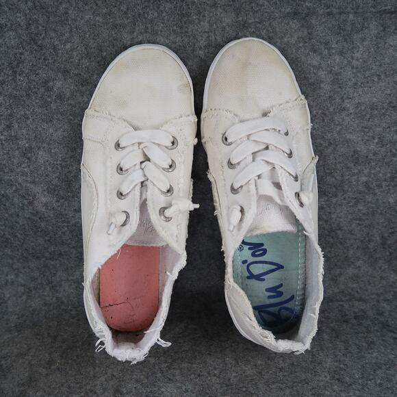 Blu Dor Shoes Womens 8 Sneakers Slip On Casual Canvas White Fabric Trainers - Picture 6 of 12